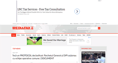 Desktop Screenshot of mediafax.ro